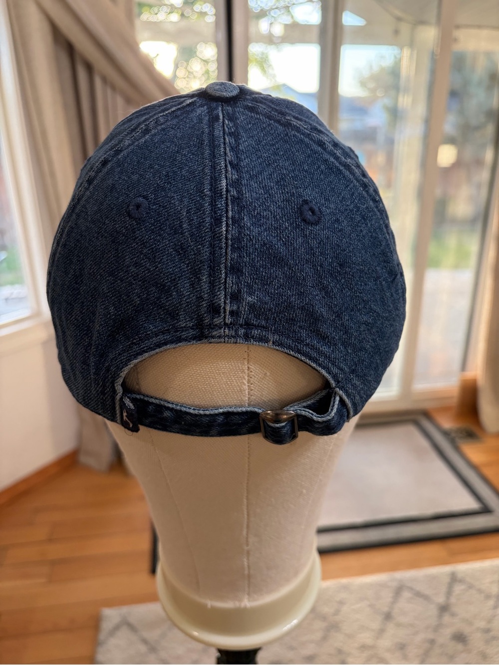 Hollister California Blue Denim Embroidered Logo Adjustable Baseball Hat - Picture 3 of 6